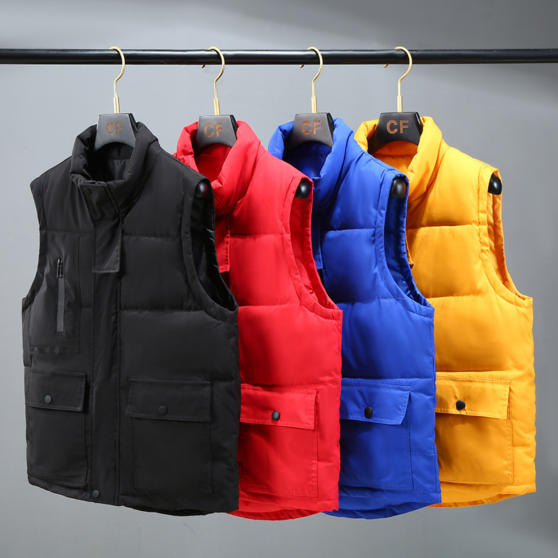 Padded Vest Gilet - Męska kamizelka robocza z podszewką, stójką,