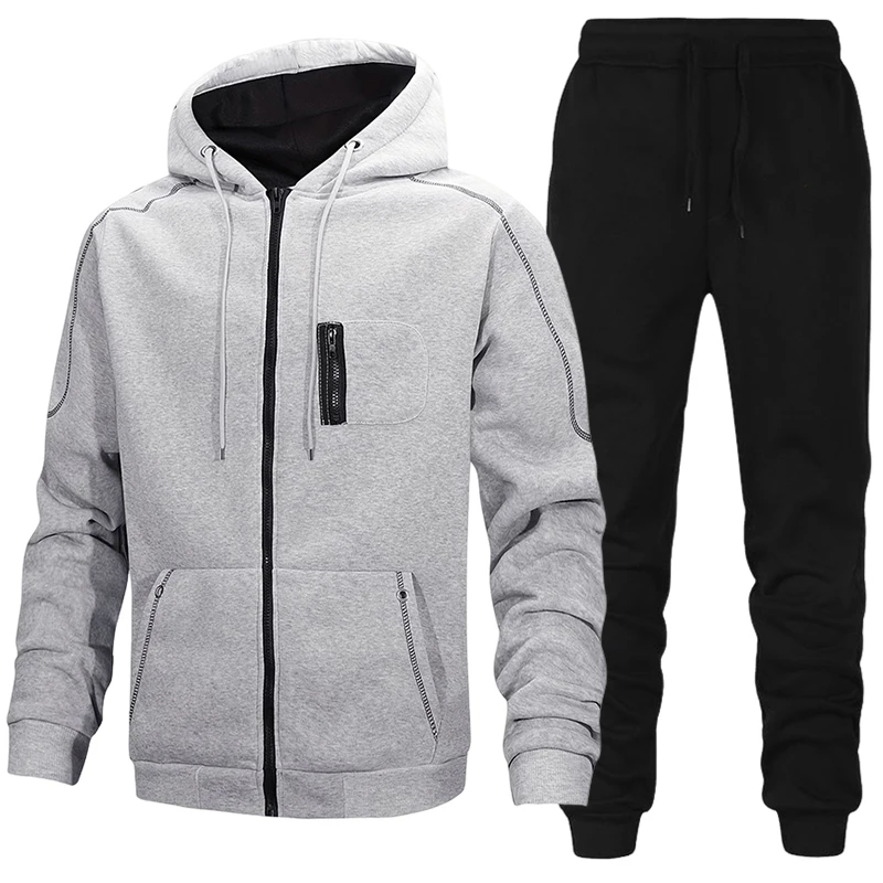 Jacket Winter Clothing - Męski dres sportowy, bluza z kapturem,