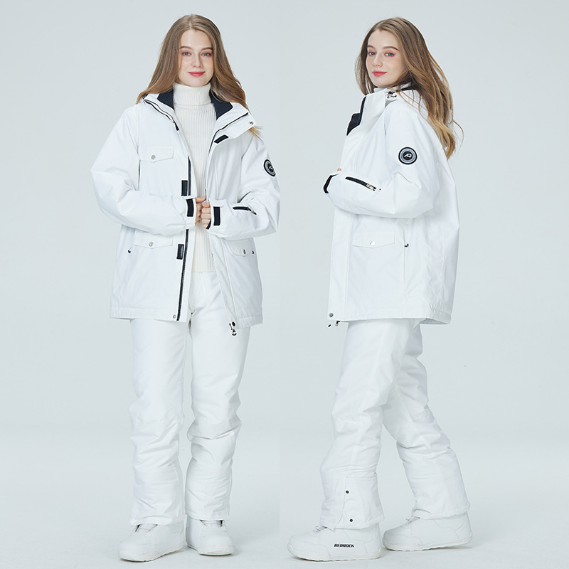 Ski Pants Waterproof - Kombinezon narciarski 10K Pure White dla