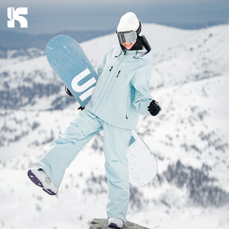Ski Pants Waterproof - KUFUN Zestawy Narciarskie Wodoodporne Ocieplane Snowboardowe