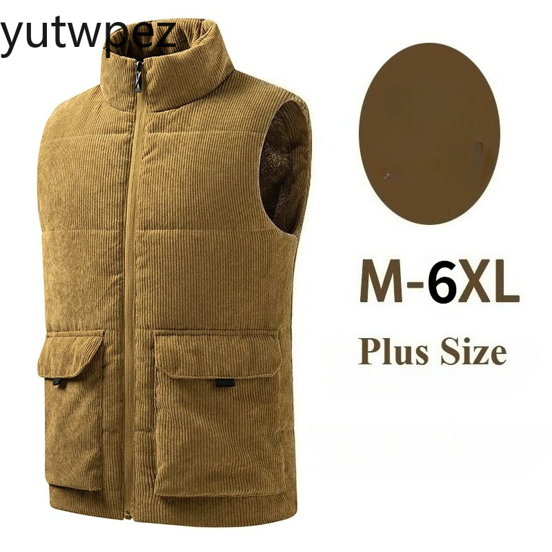 Jacket Winter Clothing - Męska wełniana kamizelka outdoorowa, ocieplana bawełną,