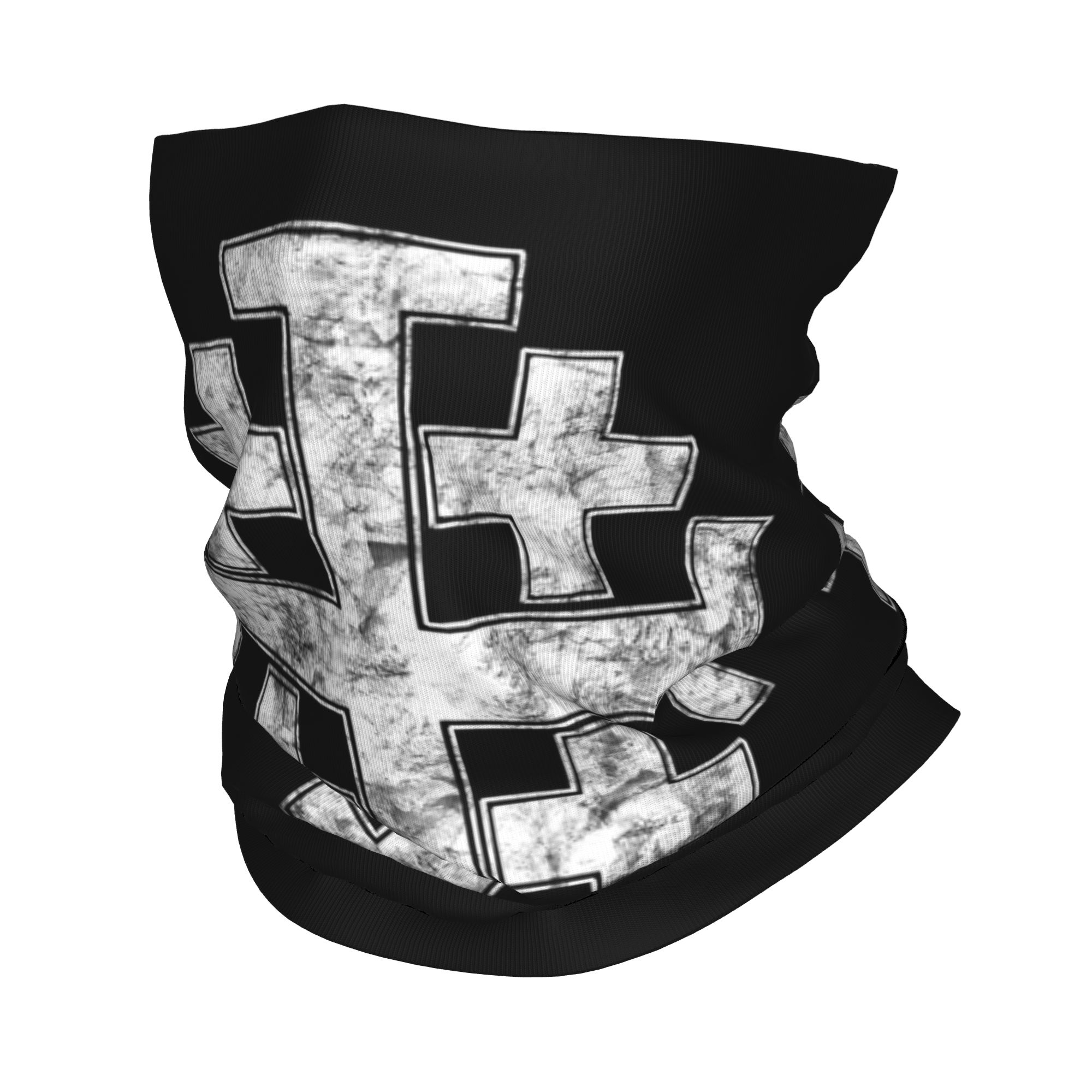 Wool Balaclava Knit - Krzyż Jerozolimski Rycerski Chrześcijański Bandana Ochraniacz