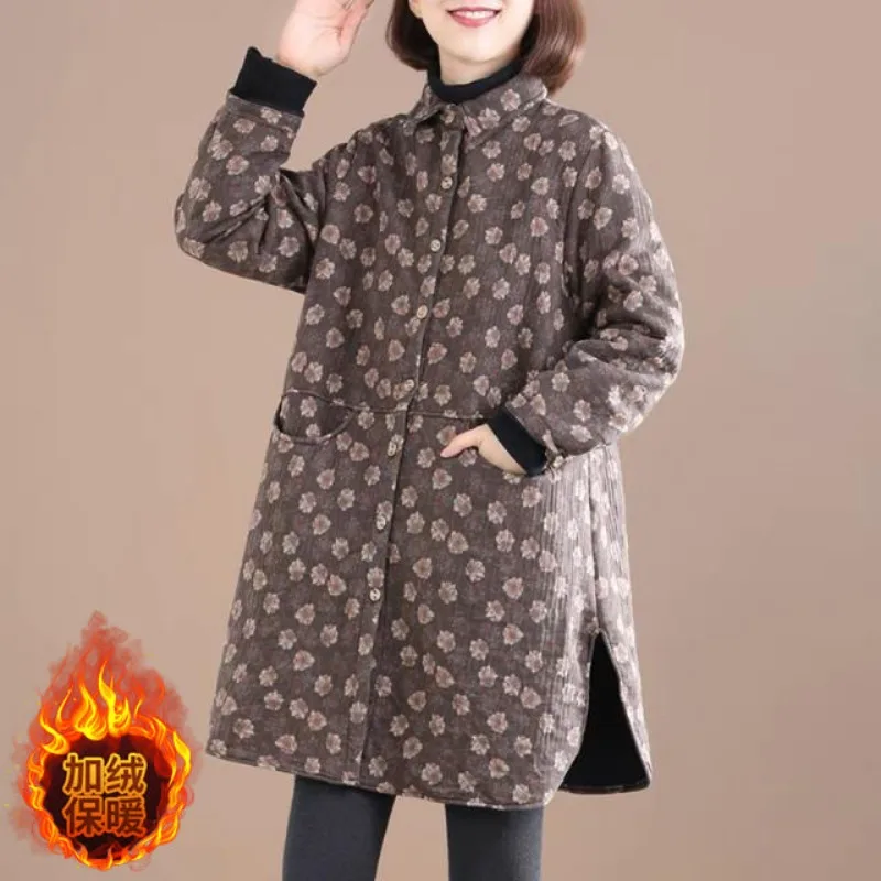 Vintage kwiatowy Print kurtka  – Winter Clothing Trends recenzja i cena