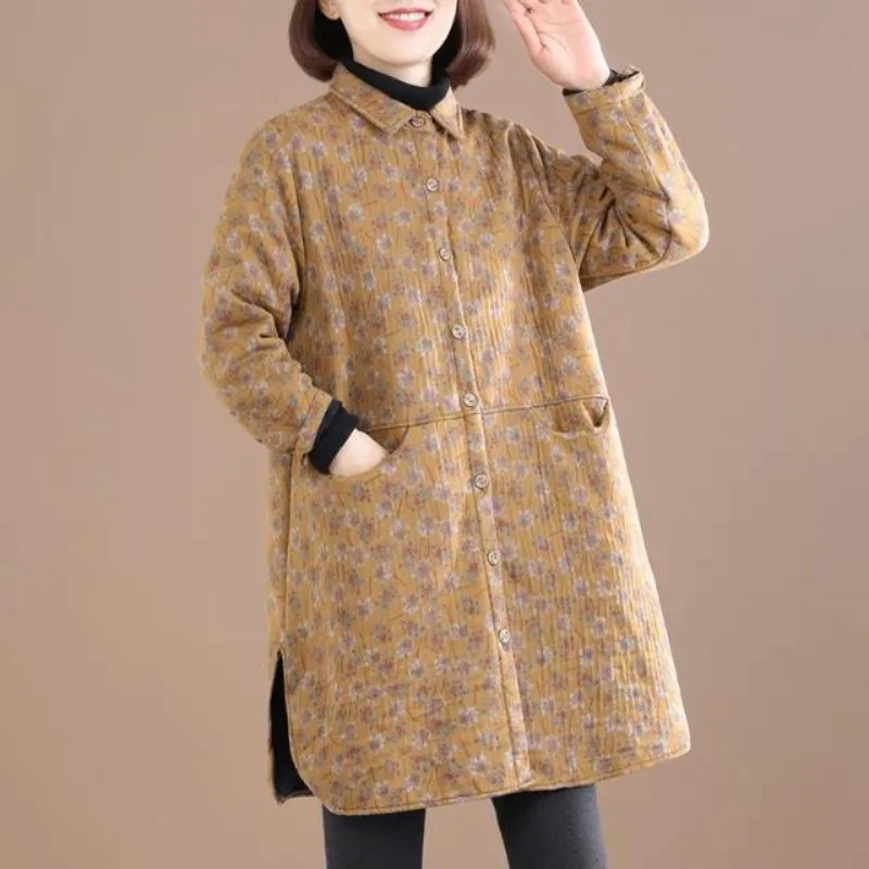 Vintage kwiatowy Print kurtka  – Winter Clothing Trends recenzja i cena