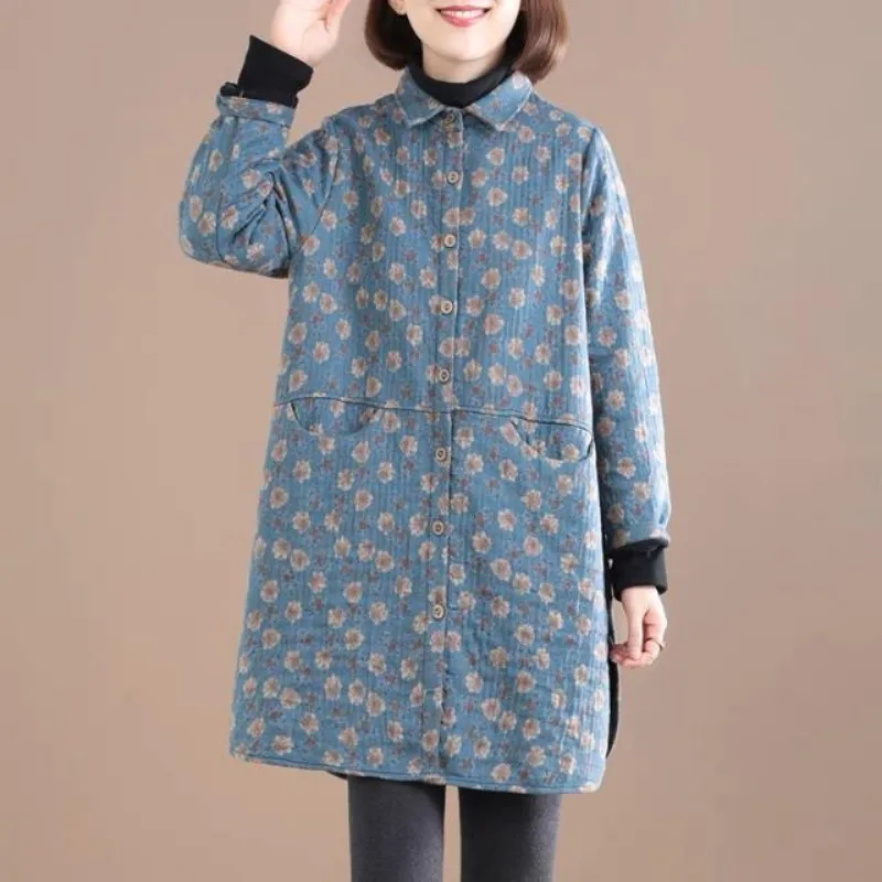 Vintage kwiatowy Print kurtka  – Winter Clothing Trends recenzja i cena